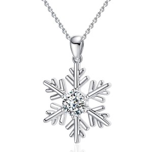 18K Gold Snowflake Necklace
